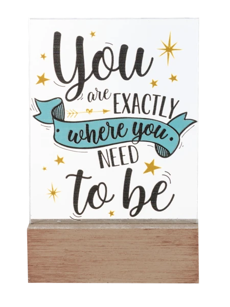 You Are Exactly Where You Need To Be Glass Block 3 You Are Exactly Where You Need To Be Glass Block