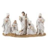 Holy Family With Three Kings White Nativity Figurine -Quality Home Store EX24903
