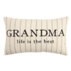 Grandma Life Is The Best Striped Woven Cotton Lumbar Pillow 2 Grandma Life Is The Best Striped Woven Cotton Lumbar Pillow -Quality Home Store Grandma
