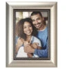 Champagne Bead Metal Picture Frame Holds 4"x6" Photo -Quality Home Store Item2306 jpg