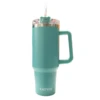 40 Oz. Mint Green Katydid Stainless Steel Tumbler With Handle And Straw -Quality Home Store KDC TUMB 01 MNT
