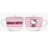 Hello Kitty Stripes 24oz Pink Ceramic Soup Mug -Quality Home Store KTY32733