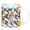 Hello Kitty All Over Print 16 Oz White Ceramic Mug -Quality Home Store MUA0 VC4 HKC