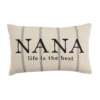 Nana Life Is The Best Striped Woven Cotton Lumbar Pillow 2 Nana Life Is The Best Striped Woven Cotton Lumbar Pillow -Quality Home Store Nana