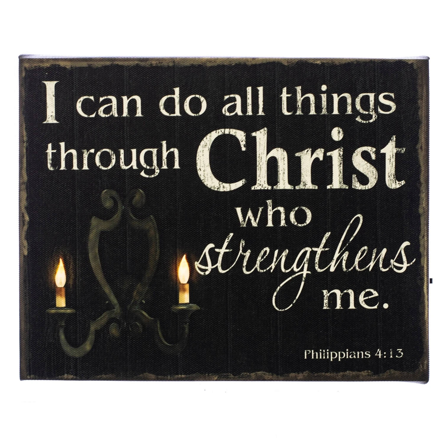 I Can Do All Things Through Christ Who Strengthens Me Light Up 8"x6" Picture Canvas 3 I Can Do All Things Through Christ Who Strengthens Me Light Up 8"x6" Picture Canvas