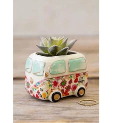 Faux Succulents In Daisy The Van Planter Live Happy