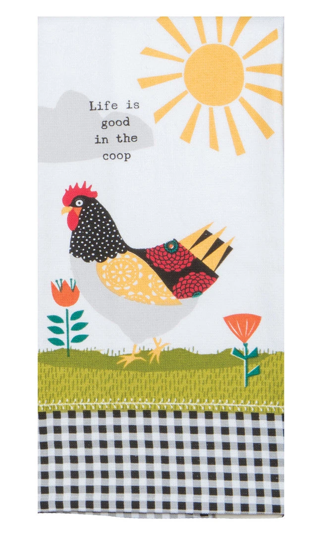 Life Is Good In The Coop Chicken Dual Purpose Terry Towel 3 Life Is Good In The Coop Chicken Dual Purpose Terry Towel
