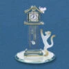 Hickory Dickory Clock Cat Chasing Mouse Glass Figurine 1 Hickory Dickory Clock Cat Chasing Mouse Glass Figurine -Quality Home Store S4698