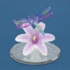 Lavender Tiger Lily With Dragonfly Glass Figurine -Quality Home Store T5 341 L