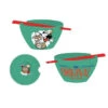 Disney Mickey Asian Chef Green Ceramic Ramen Bowl With Chopsticks -Quality Home Store VRA0 KM6 DSY