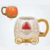 Disney Cinderella Pumpkin Carriage Sculpted Ceramic Mug 2 Disney Cinderella Pumpkin Carriage Sculpted Ceramic Mug -Quality Home Store VU8 L6 RDSP