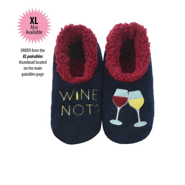 Women's Simply Pairables Cozy Snoozies® NAVY Wine Not? 3 Women's Simply Pairables Cozy Snoozies® NAVY Wine Not?