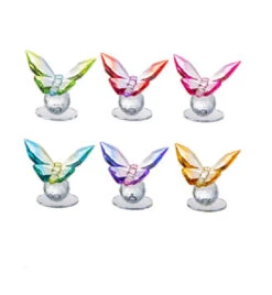 Acrylic Butterfly On Gazing Ball Figurine