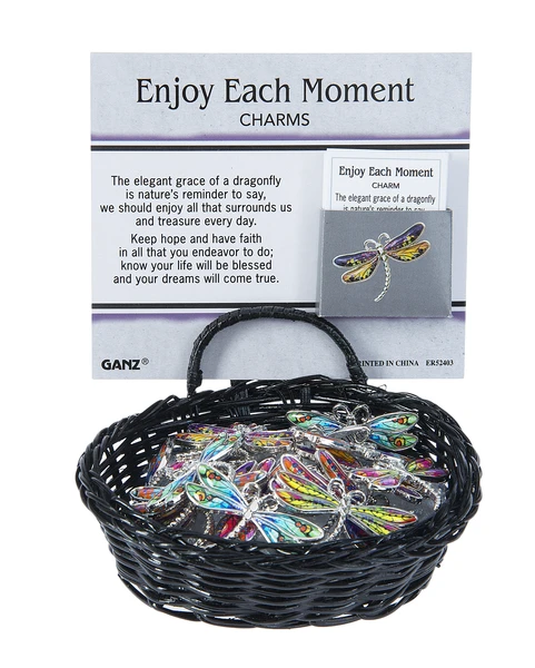 Enjoy Each Moment Colorful Dragonfly Token Charm 6 Enjoy Each Moment Colorful Dragonfly Token Charm - Image 4