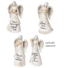5" Remembered Memorial Pebble Angel With Heart Figurine
