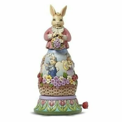 Jim Shore Easter's On Its Way Rotating Bunny Musical Figurine 3 Jim Shore Easter's On Its Way Rotating Bunny Musical Figurine