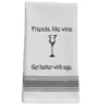 Kitchen Towel "Friends Like Wine Get Better With Age" -Quality Home Store towel PhotoRoom.png PhotoRoom